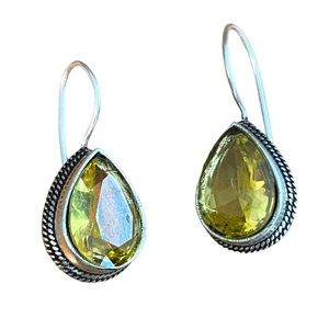 3/$50 Citrine & 925 Sterling Silver Earrings Newly Handmade Gemstone Jewelry